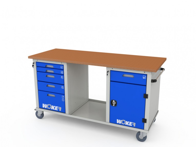 Верстак мобильный трехтумбовый WOKER PRO 3502.1800 купить в Новосибирске Верстак мобильный трехтумбовый WOKER PRO 3502.1800 купить в Новосибирске