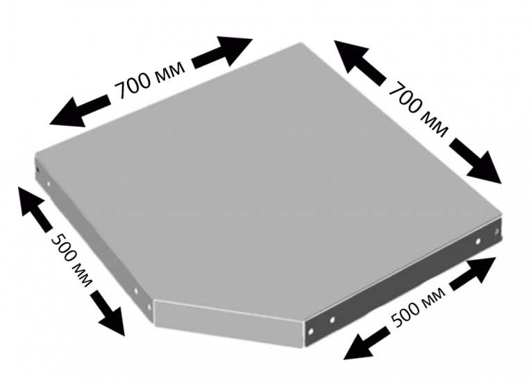 Угловая полка Практик MS 50F (700х500) купить в Новосибирске Угловая полка Практик MS 50F (700х500) купить в Новосибирске