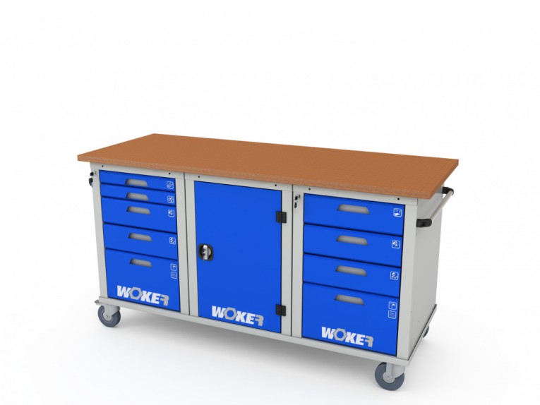 Верстак мобильный трехтумбовый WOKER PRO 3514.1800 купить в Новосибирске Верстак мобильный трехтумбовый WOKER PRO 3514.1800 купить в Новосибирске