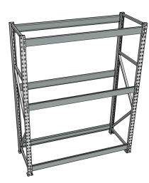 Стеллаж грузовой СГР 2000x1200x600 3 полки (без настила) Стеллаж грузовой СГР 2000x1200x600 3 полки (без настила)