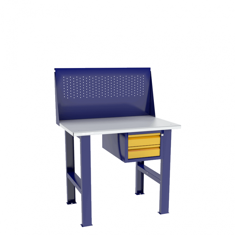 Верстак бестумбовый с подвесным ящиком ВП-Э с экраном купить в Новосибирске Верстак бестумбовый с подвесным ящиком ВП-Э с экраном купить в Новосибирске