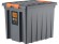 Контейнер особопрочный Rox Box PRO 50 (500х390х390 мм с крышкой и клипсами, на роликах, антрацит) купить в Новосибирске