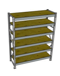 Стеллаж грузовой СГР 3000x1500x600 6 полок (фанера) Стеллаж грузовой СГР 3000x1500x600 6 полок (фанера)