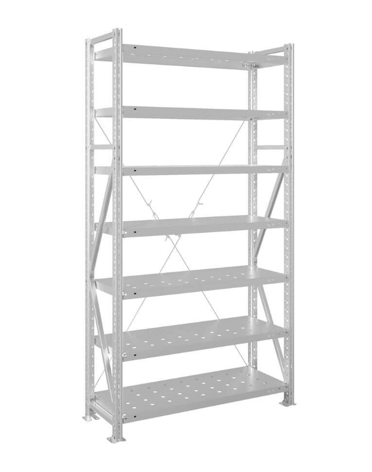 Стеллаж MS U 2000x1000x500 7 полок (200 кг, перф) купить в Новосибирске