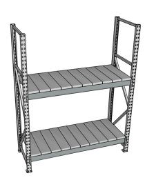 Стеллаж грузовой СГР 2000x1800x1000 2 полки (металл)