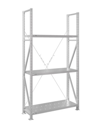 Стеллаж MS U 2500x700x1000 3 полки (200 кг, перф) купить в Новосибирске