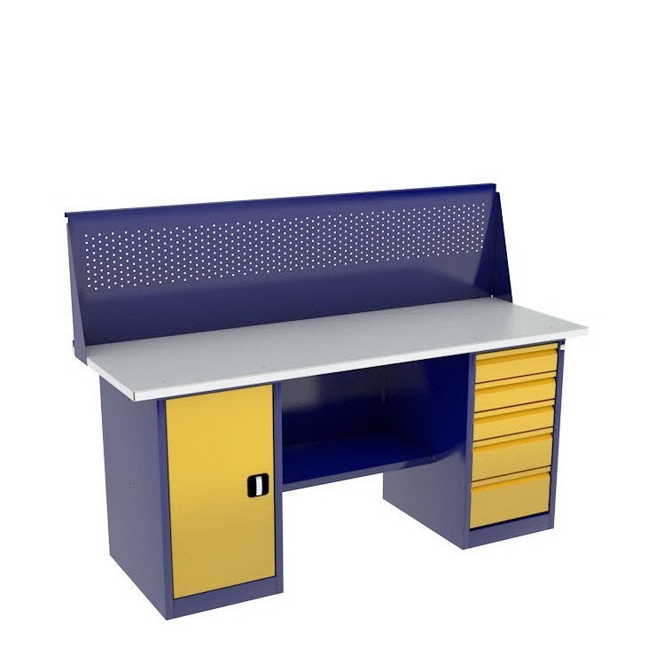 Верстак с тумбой и драйвером ВП-4/1,6 с экраном купить в Новосибирске