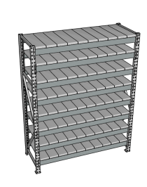 Стеллаж грузовой СГР 2500x1200x500 8 полок (металл) Стеллаж грузовой СГР 2500x1200x500 8 полок (металл)
